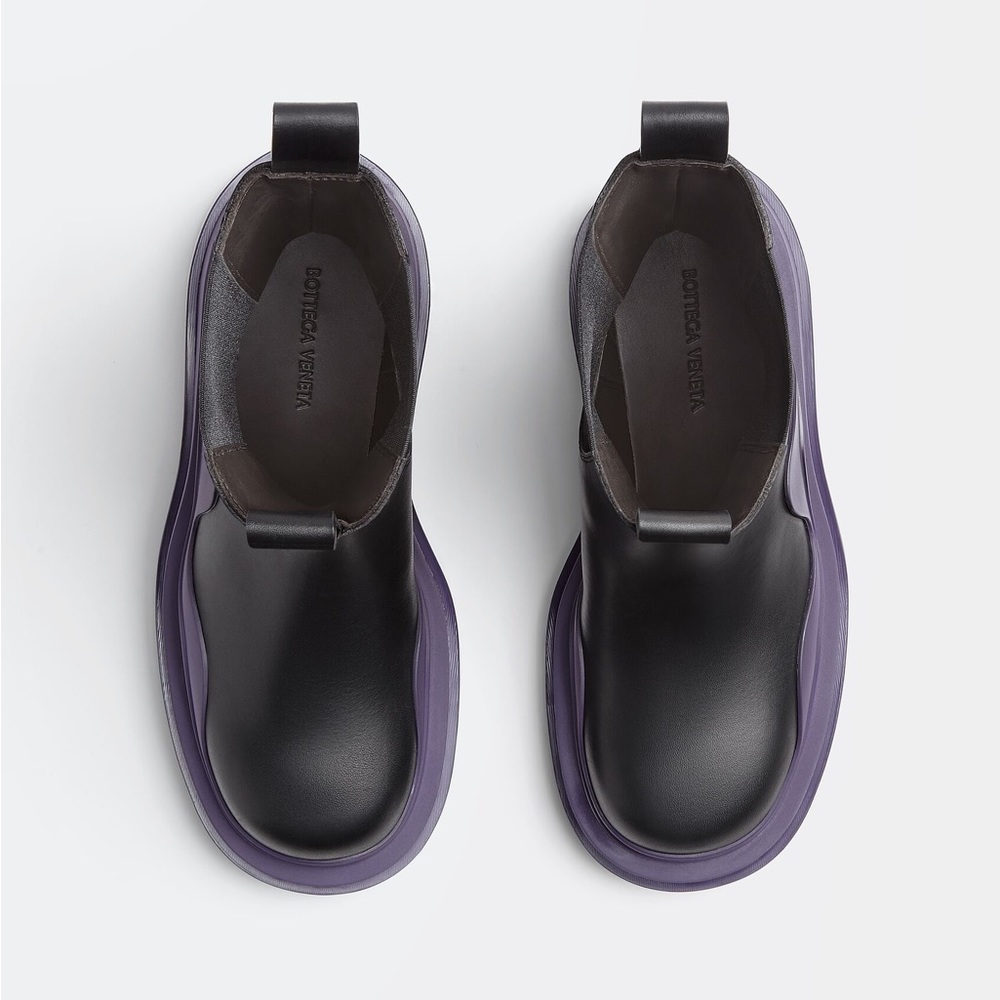 Bottega Veneta Purple Tire Leather Chelsea Boots - Picture 17 of 17